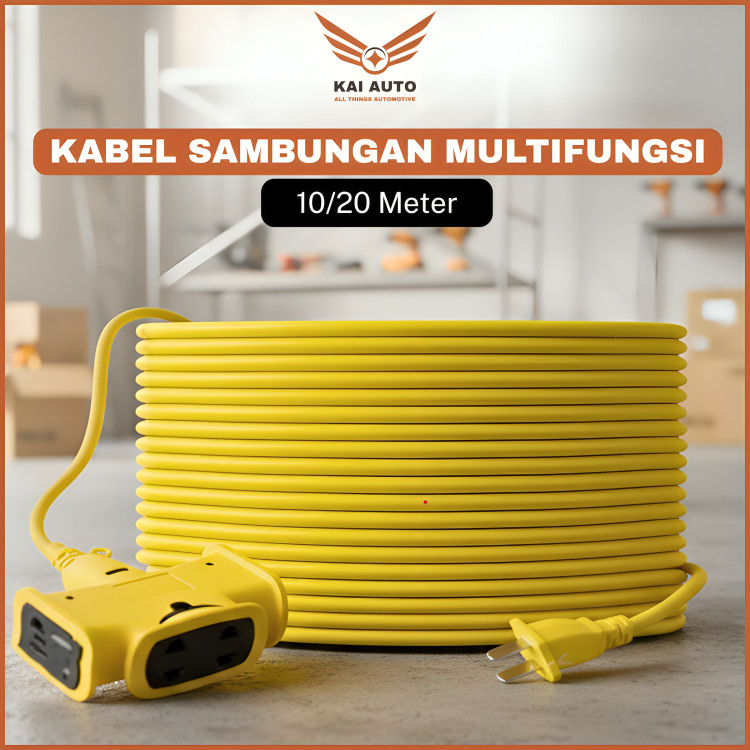 Sambungan Kabel Listrik 10M -20M Multifungsi Penyambung Kabel Listrik Colokan Kabel Roll Listrik Kab