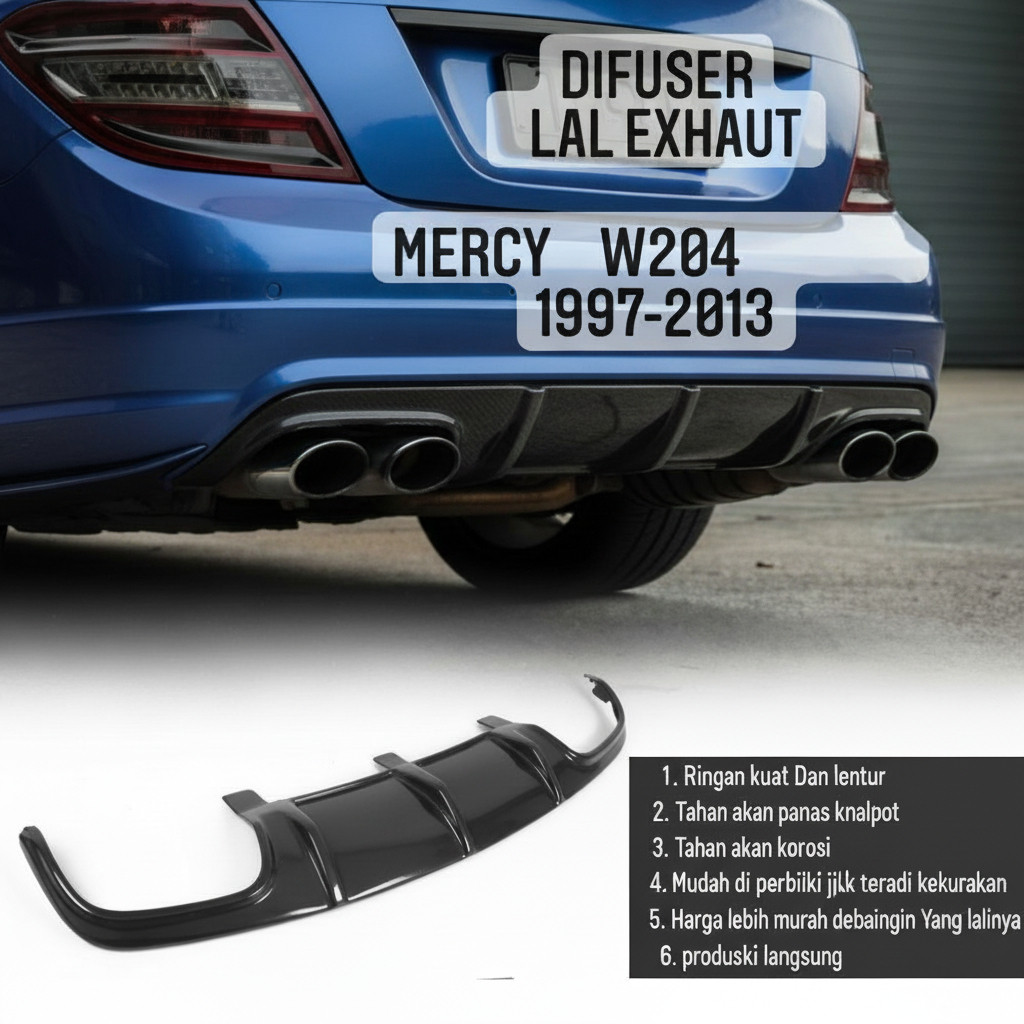 bodikit DIFFUSER MERCEDES BENZ W204 1997-2013 PREFACELITE DIFUSER MERCY MERCI