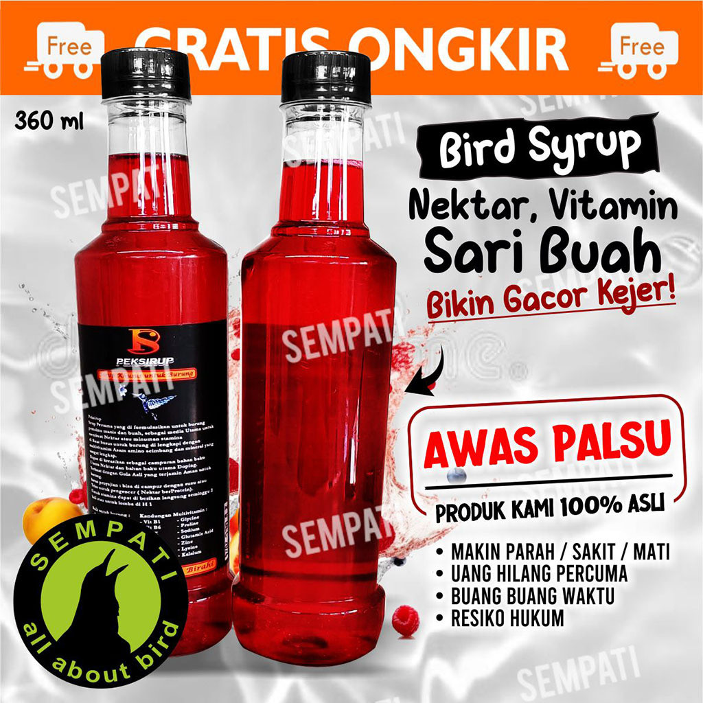 SEMPATI Peksirup Nectar Sirup Nektar Pakan Minuman Burung Konin Sogon Ninja Kolibri Multivitamin Bur