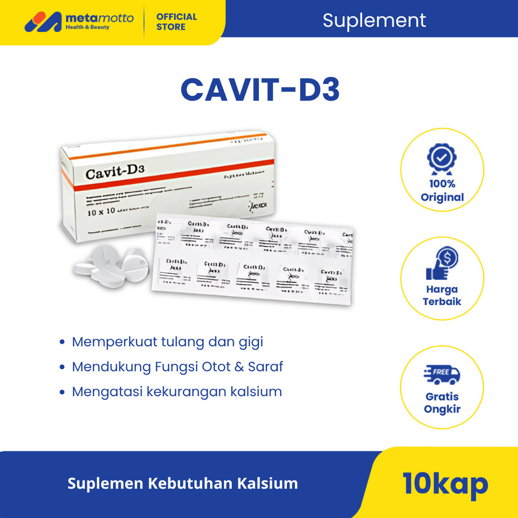 Cavit D3 10 Tablet - Suplemen Kalsium & Vitamin D3