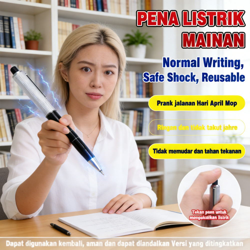 Setrum Plastik Pen Pulpen Kejut Palsu Mainan Prank Premium / Prank Palsu Kejut Pena Plastik Pulpen M