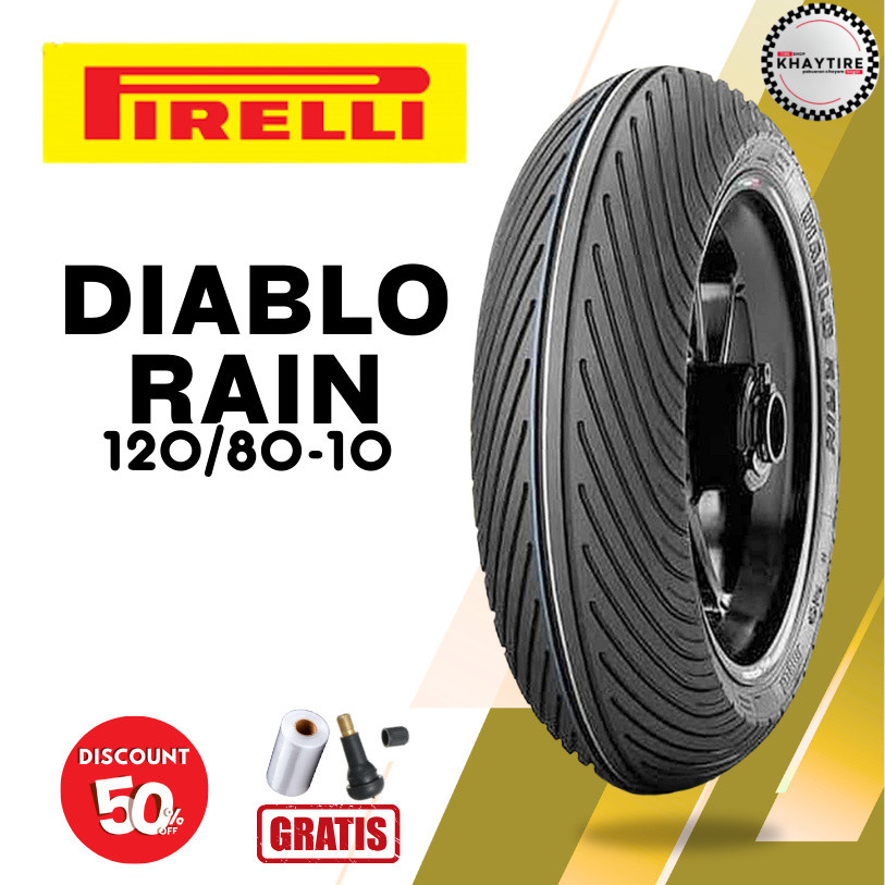 Ban Motor PIRELLI DIABLO RAIN 120/80 Ring 10 Tubeless