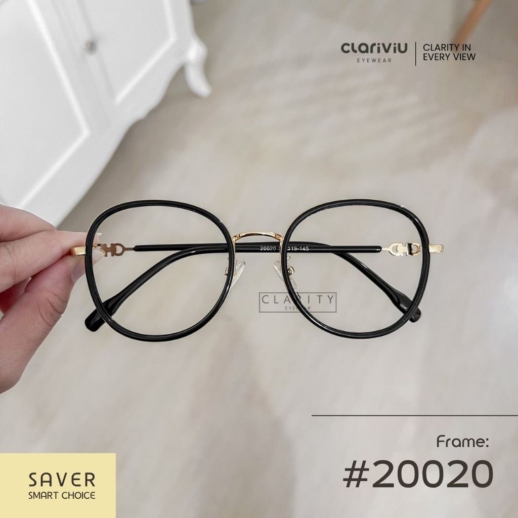 CLARIVIU #20020 Frame Kacamata Pria/Wanita Fashion Bluehcroimc,Photochromic