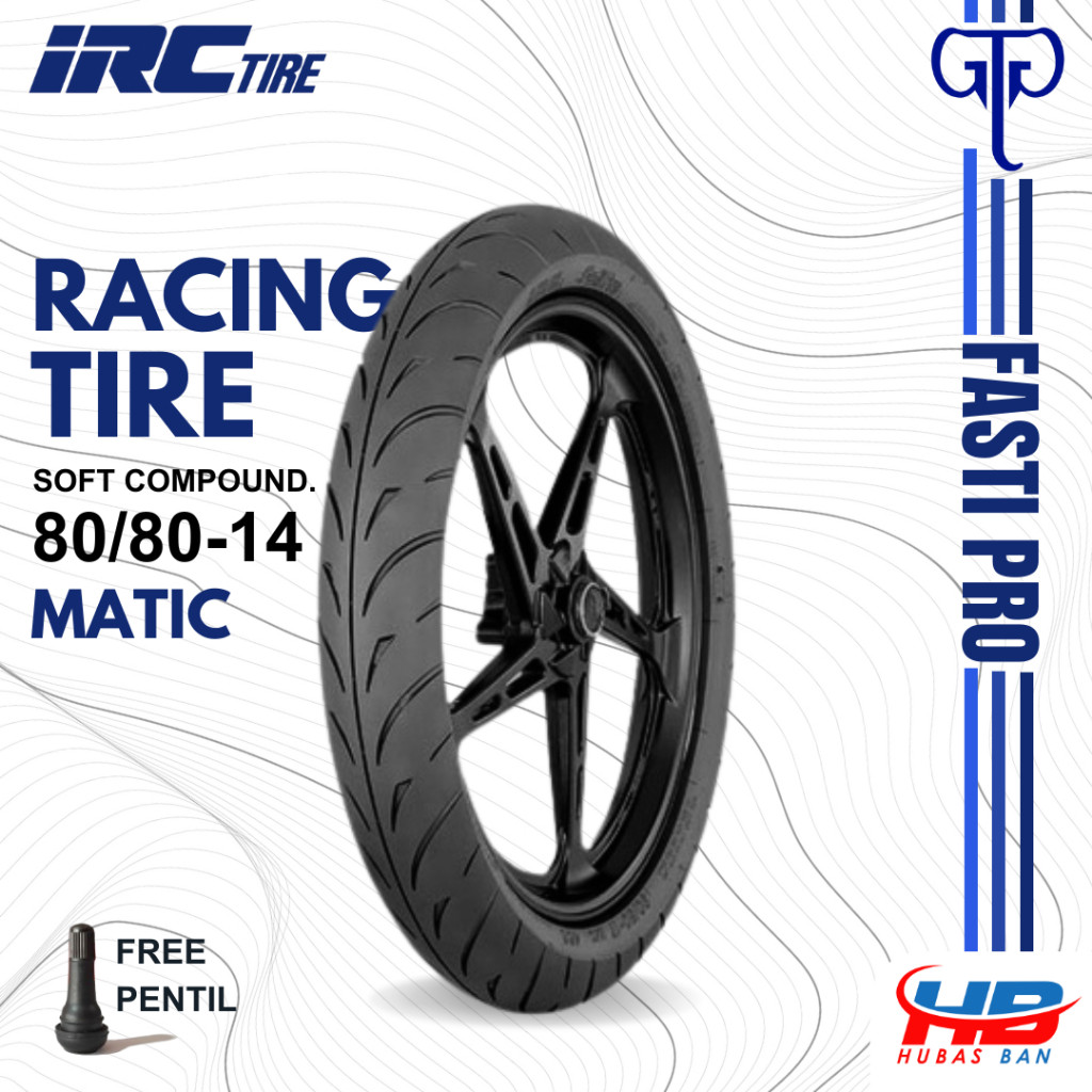 Ban Racing Soft Compound IRC Fasti PRO 80/80-14 Tubeless Matic