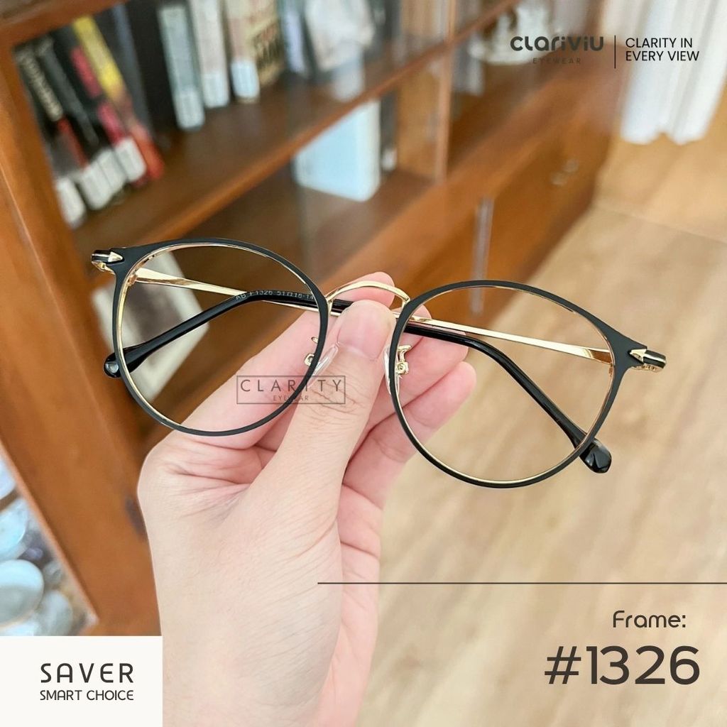 #1326 FRAME KACAMATA BULAT MINUS ANTI RADIASI WANITA CEWEK FASHION KEREN MURAH