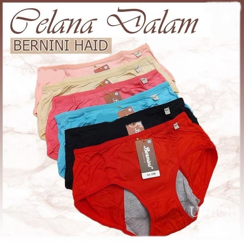 LU CELANA DALAM HAID BERNINI PREMIUM - CD Wanita katun tidak panas Uk M L XL | CD-HAID-BERNINI-1388 