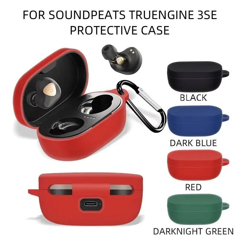 Soft Silicone for SoundPEATS Truengine 3 SE Earphone Case Wireless Bluetooth Headset Proteective Cov