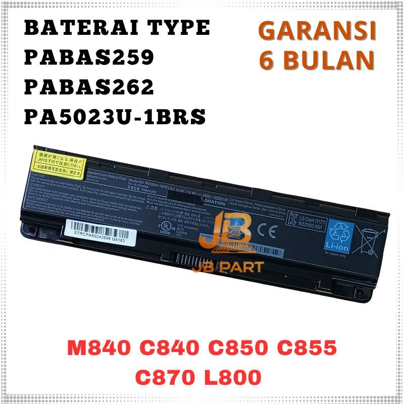 Baterai Laptop TOSHIBA 5024 For C800 C840 C800D C840 C845 -JBPART