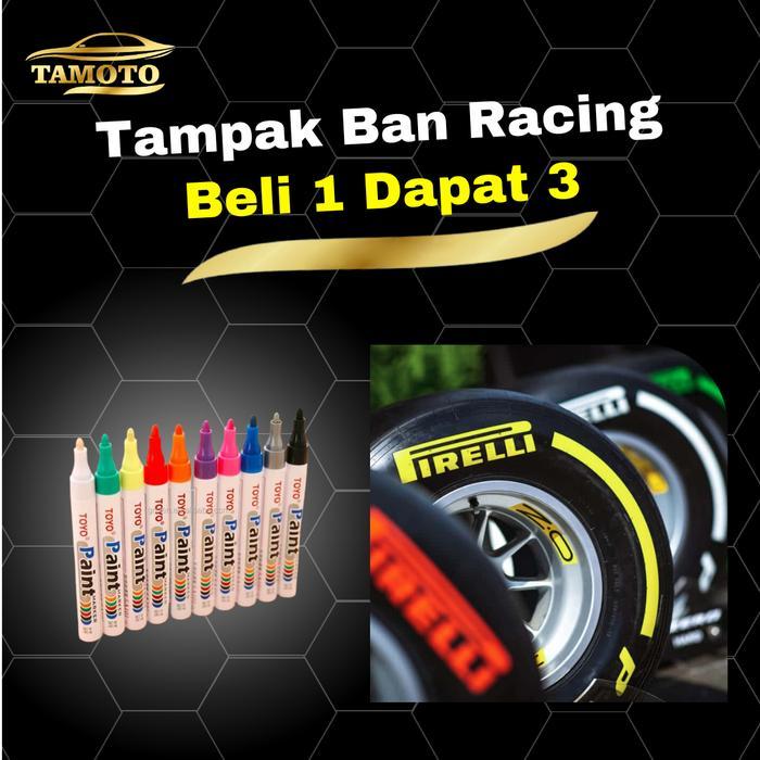 Spidol Ban Permanent Motor Mobil Original Pewarna Ban F1  Paint Marker - Putih