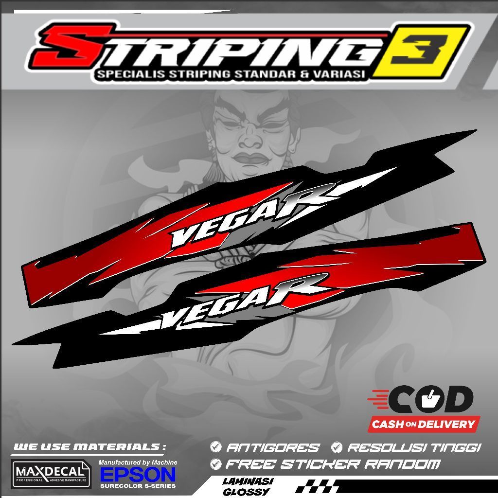 Striping Stiker Variasi Yamaha Vega R New Racing