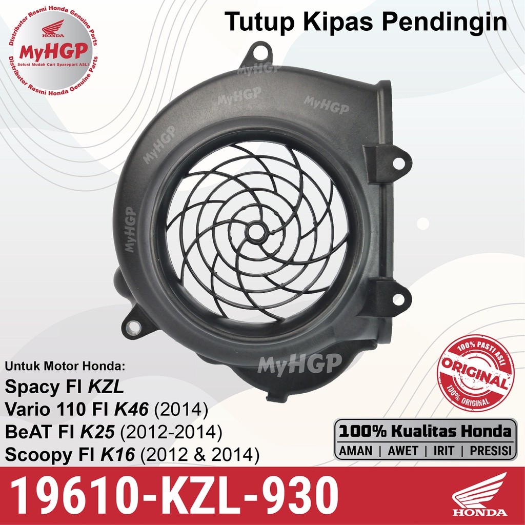 19610KZL930 Cover Tutup Kipas Fan Comp (BeAT / Scoopy / Vario 110) FI 19610 KZL 930 19610-KZL-930