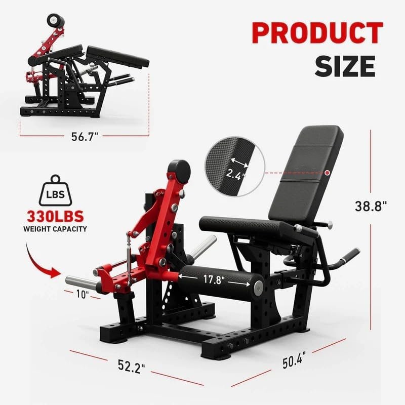 Leg Extension Leg Curl Seated & Lying Leg Curl Machine Home Gym Mesin Latihan Kaki