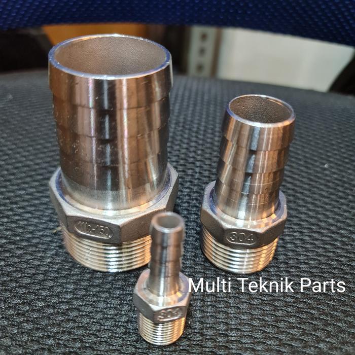 Hose nepel stainless 304 / Nepel selang 1" inch