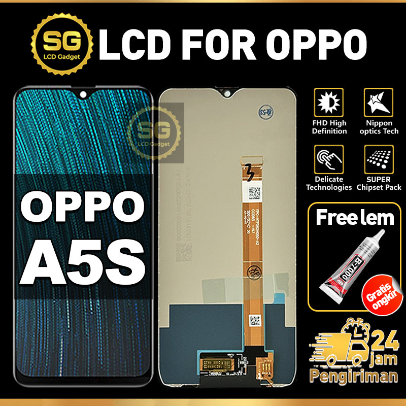 SG LCD OPPO A5S Fullset HP Touchscreen OPPO A5S Free Lem Glass Touch Screen Digitizer COD