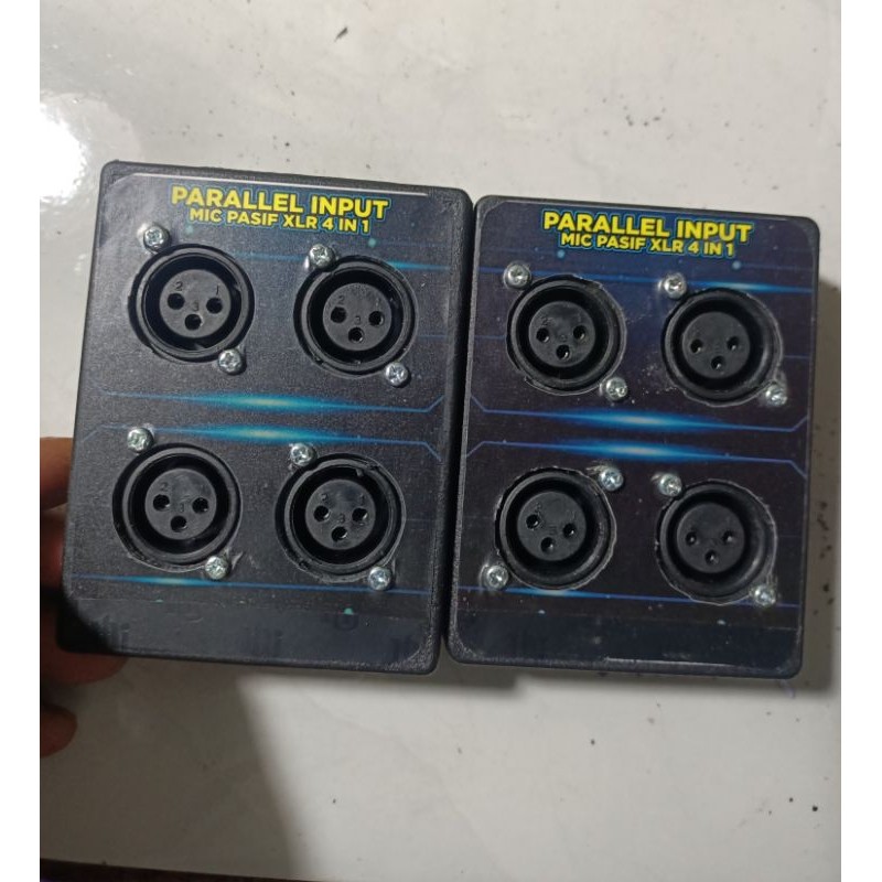Paralel Microphone Penambah Input Mic 4 Input 1 Output