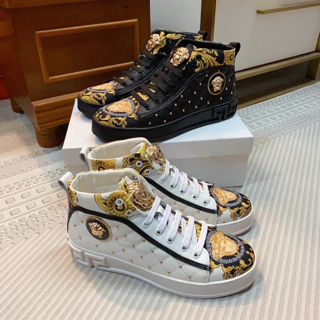 Versace men's latest classic fashion casual sports high top shoes