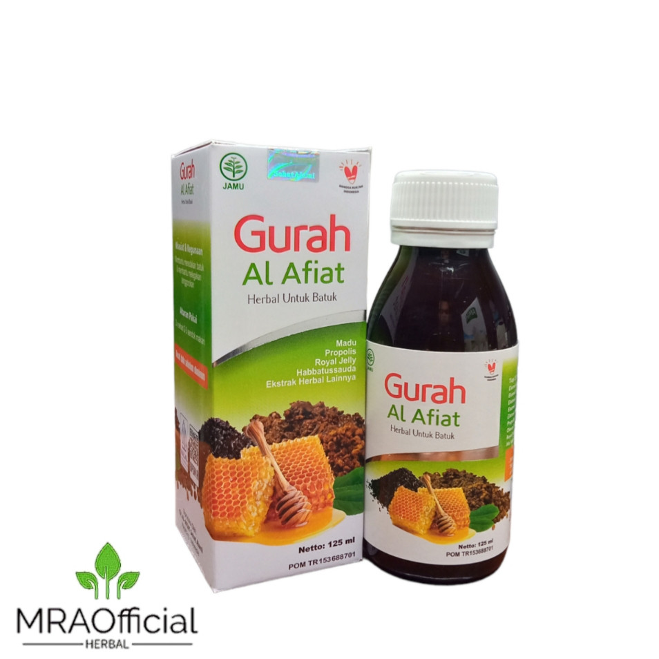 Gurah Al Afiat 125 Ml | Ramuan Madu Herbal Membantu Mengobati Batuk | Sirup Gurah Alafiat