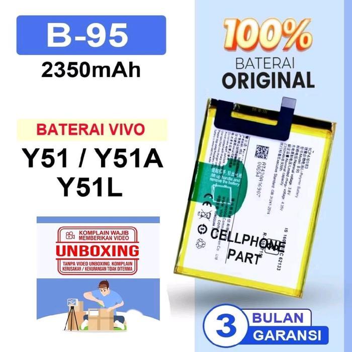 ORIGINAL Baterai Batre Untuk Vivo Y51 Y51A Y51L - BIASA