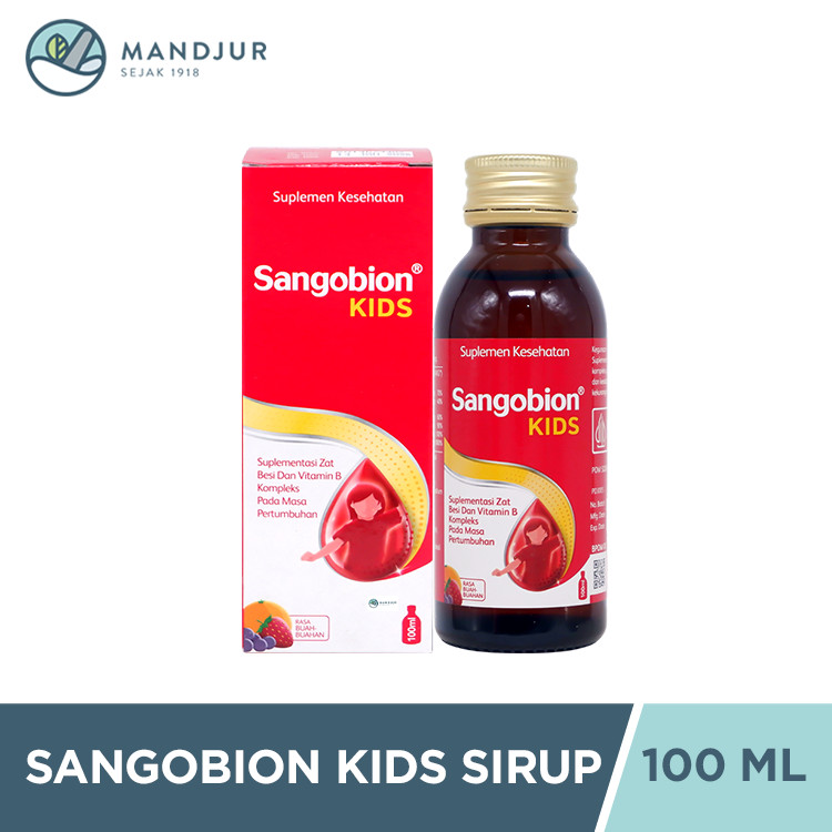 Sangobion Kids Sirup 100 mL - Suplemen Zat Besi & Vitamin B Kompleks Anak