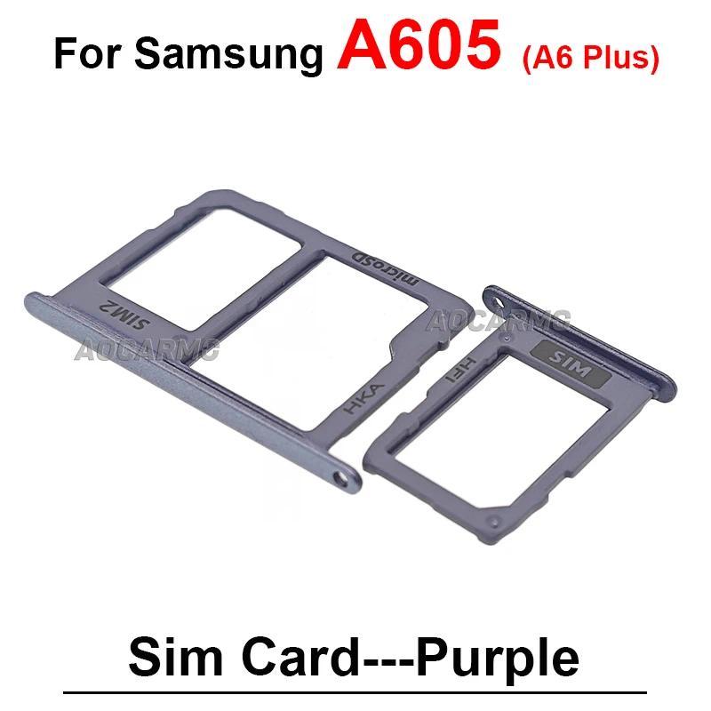 Black Gold Blue Sim Card MicroSD SIM Tray Slot Socket Replacement Part For Samsung Galaxy A9 Star Li