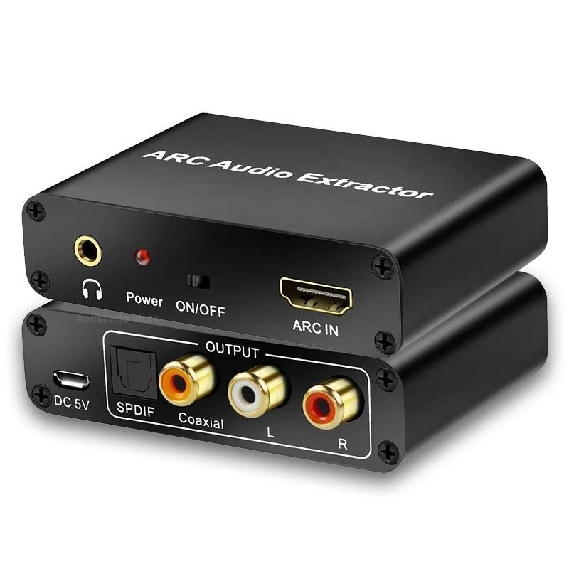 ARC Audio Extractor Converter 192KHz HDMI ARC to SPDIF Coaxial L/R Stereo RCA 3.5mm Stereo Audio Ada