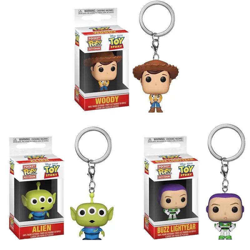 Funko POP Toy Story 4 Forky Slinky Dog Woody Buzz Lightyear Alien Keychain Action Figure Collection 