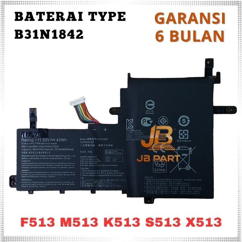 Baterai Laptop Asus VivoBook 15 M513U M513UA M513 M513I M513IA B31N1842 -JBPART