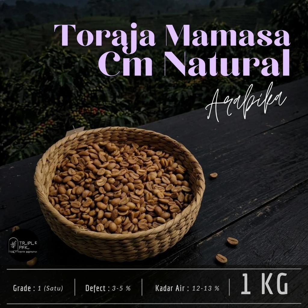 green bean / Biji kopi arabika toraja mamasa CM Natural TERMURAH