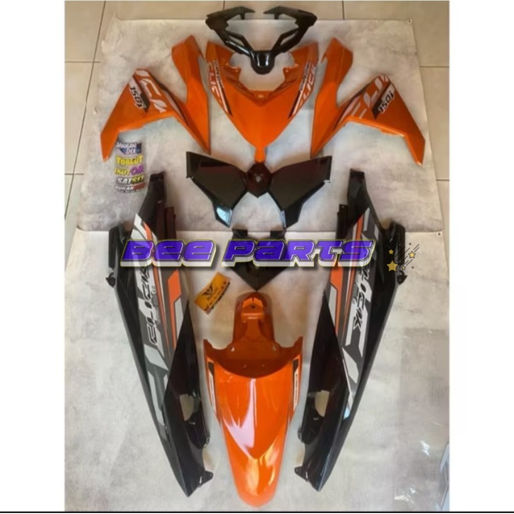 Full body halus hond vario125 & vario150 LED OLD warna costum oren candy mix hitam glosy vietnam sty