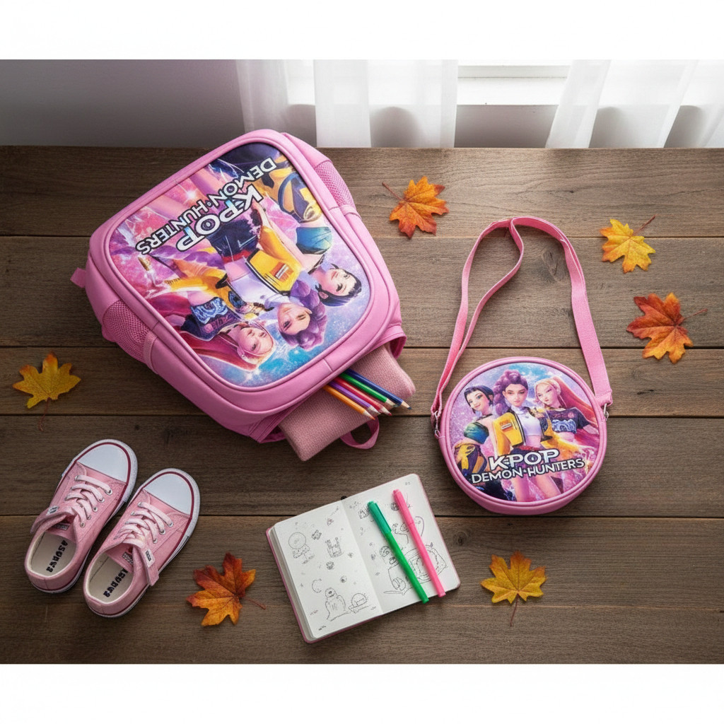 Ransel Anak PAUD TK KPOP Demon Hunter 31x25x15 cm Tas Sekolah Terbaru COD
