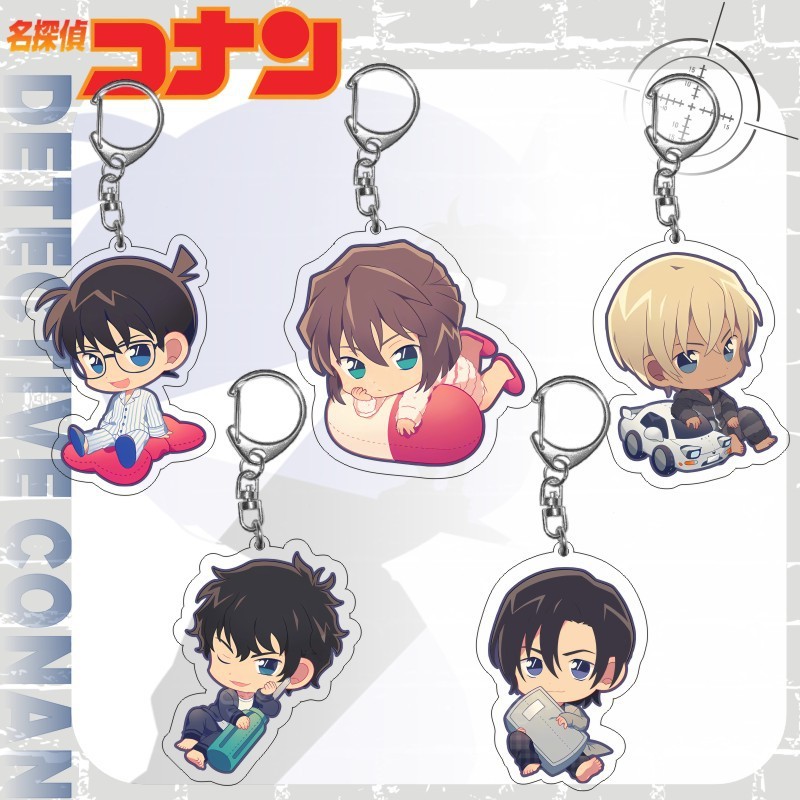 Anime Detective Conan Case Closed Haibara Ai Kuroba Kaito Mouri Ran Cosplay Acrylic Key ain Keyain P