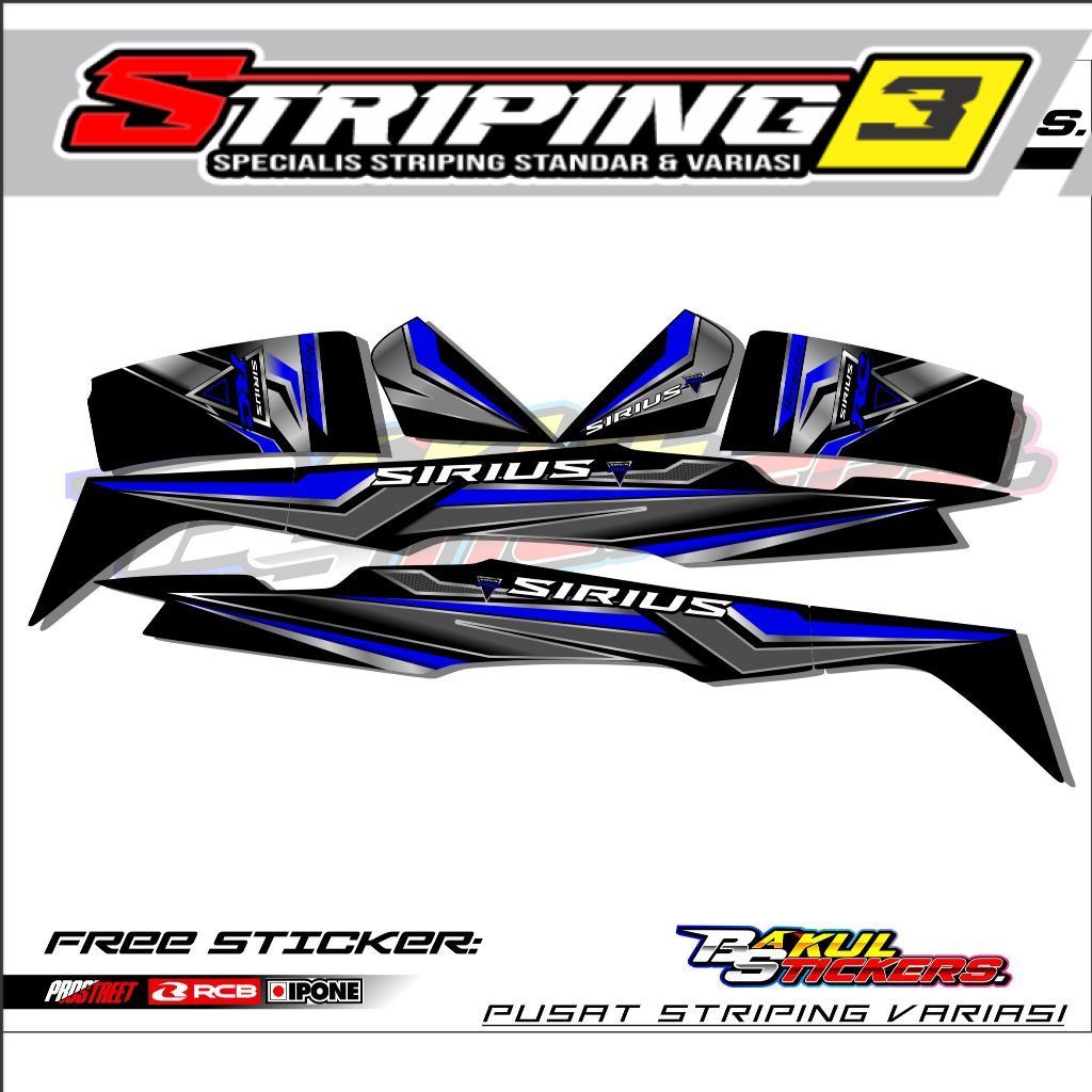 Striping Variasi Honda Vega R New Sirius Rc / Sticker List Motor Vega R New Sirius Rc