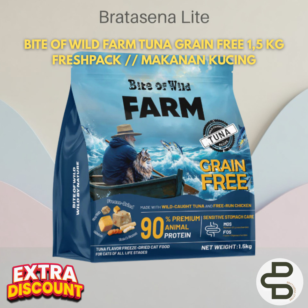 BITE OF WILD FARM TUNA GRAIN FREE 1,5 KG FRESHPACK // MAKANAN KUCING