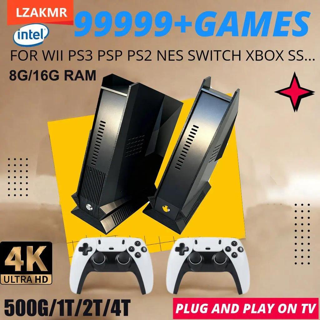 Retro PC Game Box G3 Pro Dual System 99999+GAME 16G RAM 500G/1T/2T/4TB HDD Game For PS2 PS3 WIIU WII