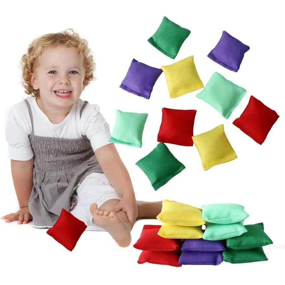 10pcs Mini Bean Bag Multi Color Portable Cloth Sand Bag Throwing Toy ildren's Interactive Toy Outdoo