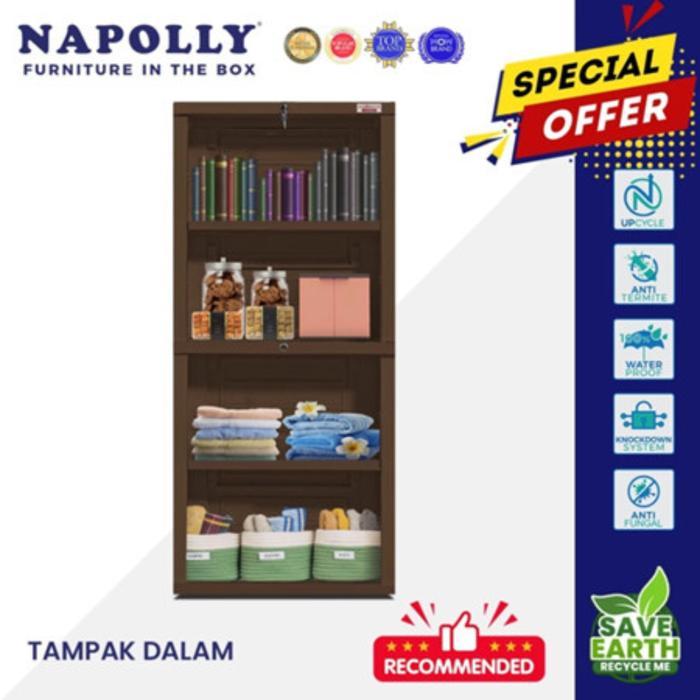 READY Napolly Lemari Serbaguna ICAB 204 PTRON Plastik Anti Rayap - DV - ICAB 204 PTRON