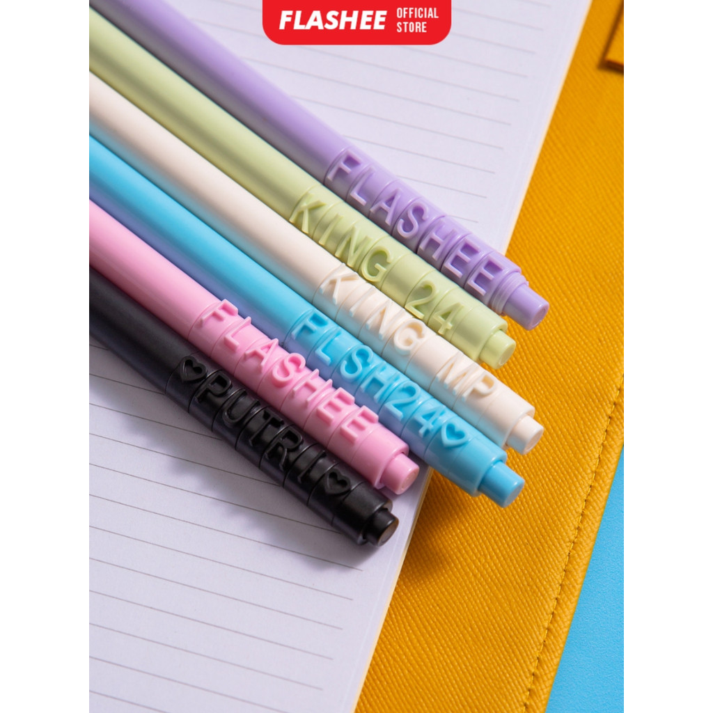 Flashee Pulpen Narita Nama Letter Pen Bisa Pakai Nama Sendiri Pena DIY Lucu Baru