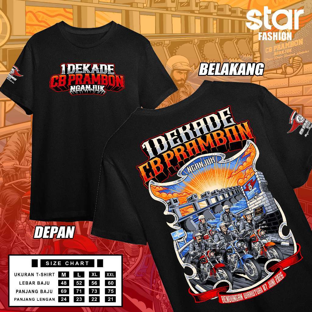 Kaos ACARA 1 DEKADE CB PRAMBON NGANJUK ORIGINAL Tgl 7 JUNI 2026 Kaos Acara CB PRAMBON
