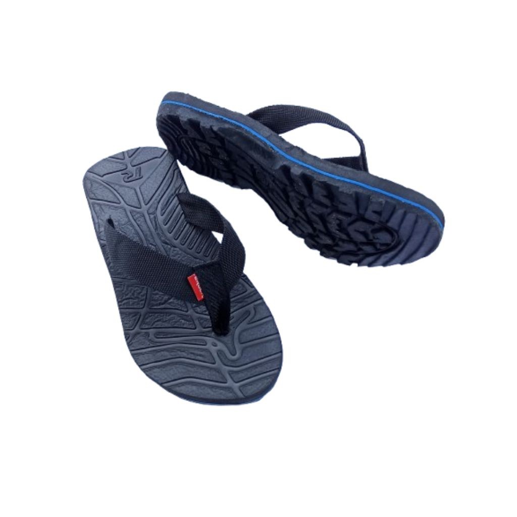 Erger-Sandal Jepit Gunung Adpenture Edge Black Original Sendal jepit Outdoor Pria Wanita Karet