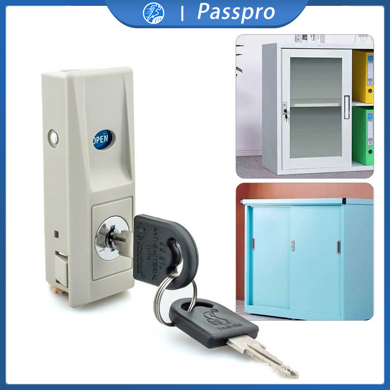 1set Kunci Lemari Arsip Sliding Kunci Filing Cabinet dengan Tanda Buka/Tutup