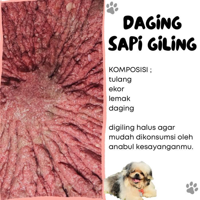 Daging sapi giling 1 kg ( makanan anjing dan kucing )