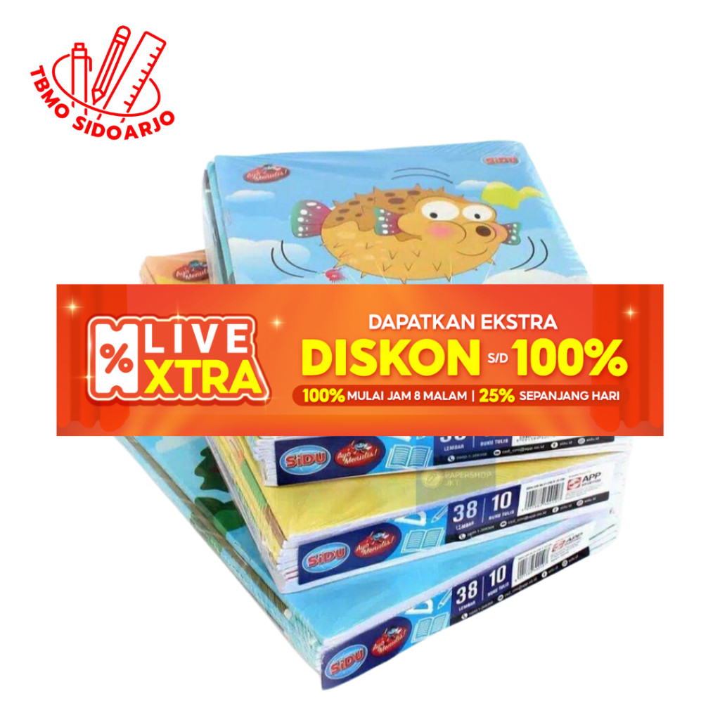 BUKU TULIS SIDU 38 LEMBAR PACK ISI 10PCS / BUKU TULIS SIDU ISI 38