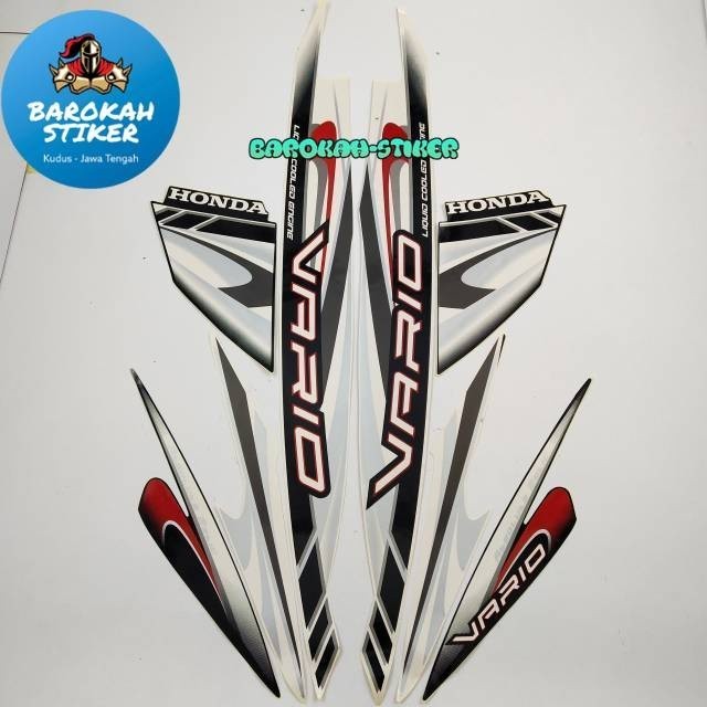 STRIPING STICKER HONDA VARIO 110 KARBU 2009 PUTIH