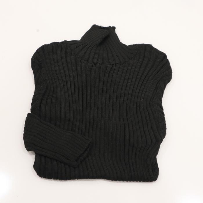(Maison Femme) AIS | Turtleneck Midi - Knit Baju Rajut Wanita - Atasan Inner Manset Rajut Lengan 3/4