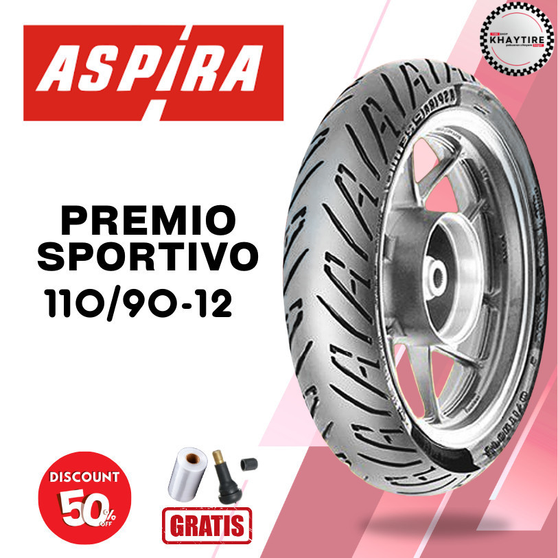 Ban Belakang Motor New Scoopy Freego ASPIRA PREMIO SPORTIVO 110/90 Ring 12 Tubeless
