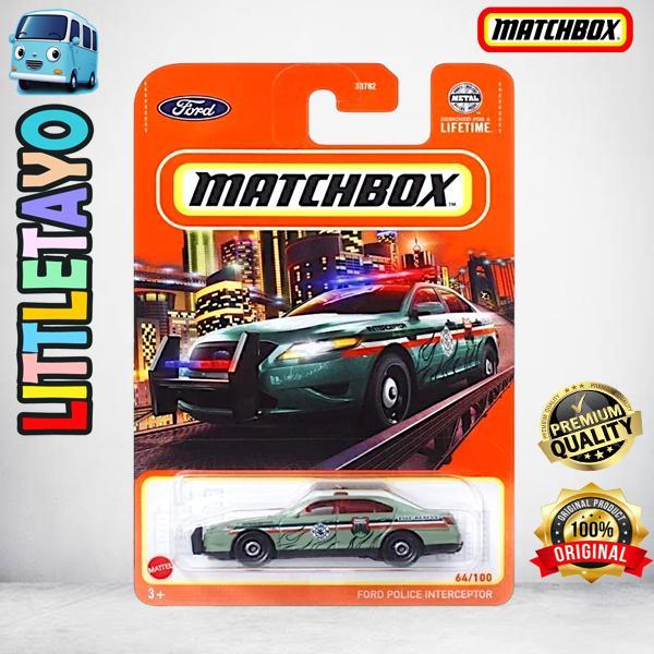 Matchbox Ford Police Interceptor HIjau Diecast Mobil Police Car