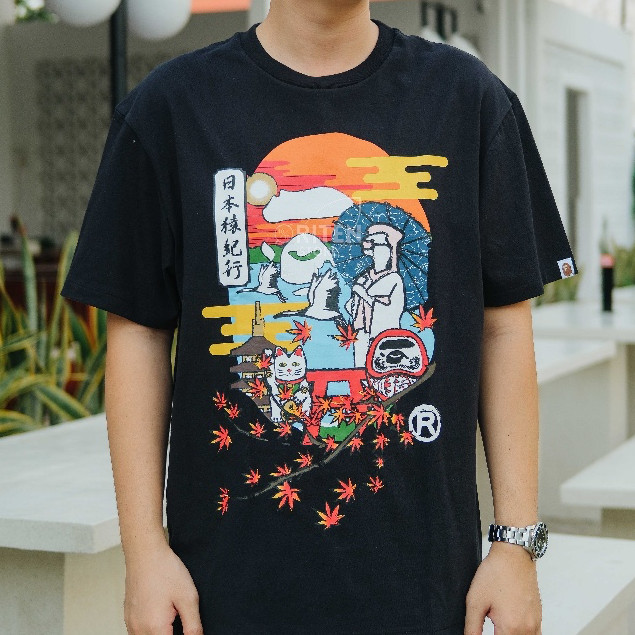 HOT Bape Japan Culture Ape Head Tee Black FW23 Original / Baju Kaos A Bathing Ape Authentic