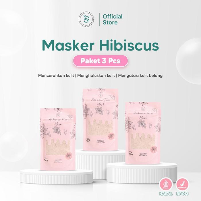 Bundling Masker Organik Hibiscus Skindivore Fullsize 60gr | BPOM