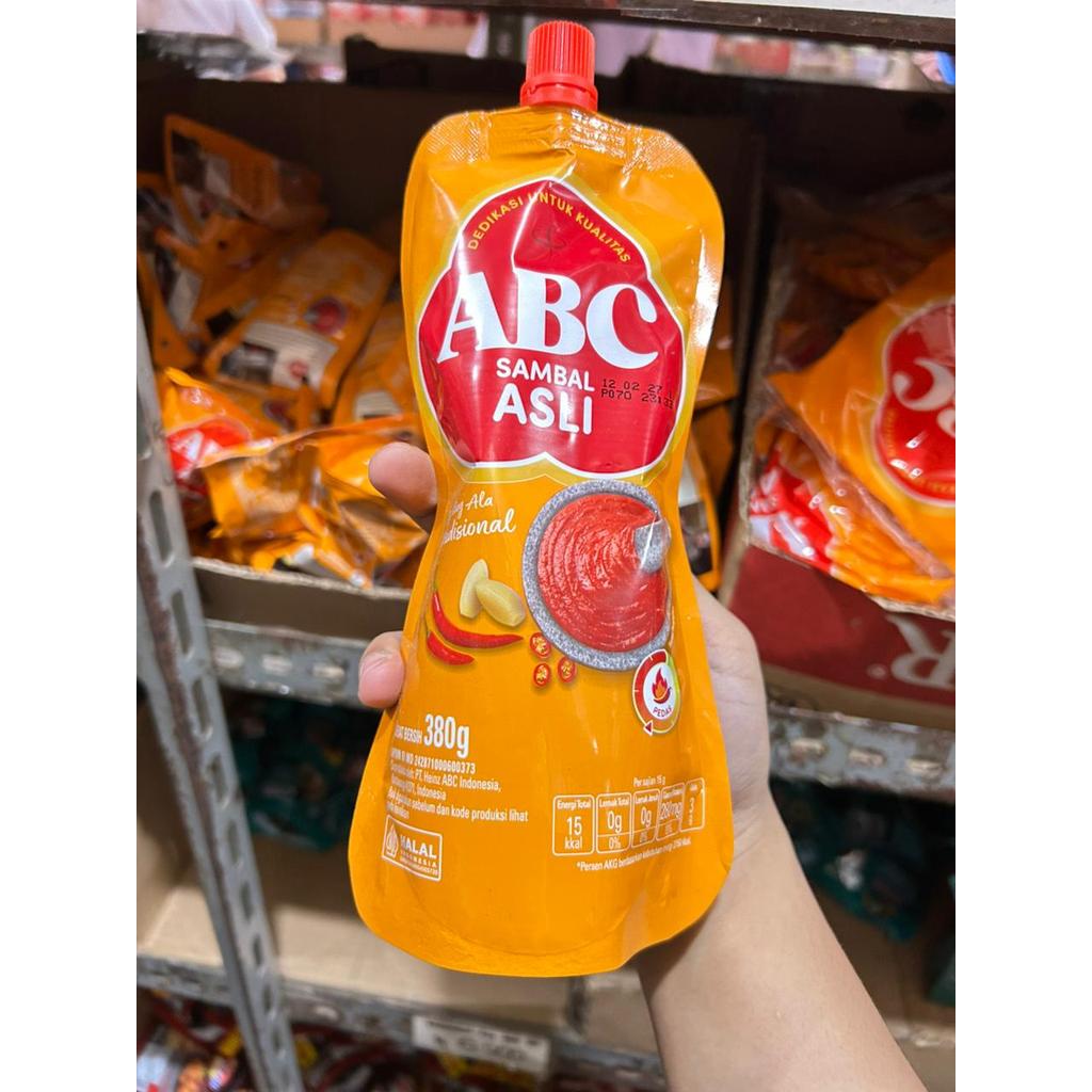 Saos Sambal / Saos Tomat ABC traditional, extra pedas dalam kemasan POUCH/ Botol mini/ Botol Kaca te