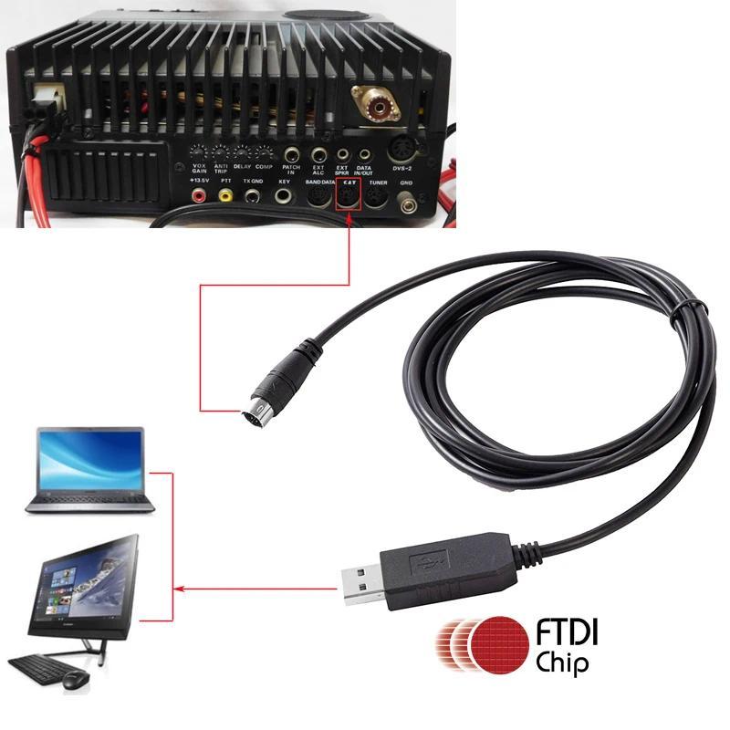 FT FT232RL USB CAT Programming Cable USB to Mini n 6 Pin for Yaesu FT757GXII FT840 FT890 FT900 CAT89